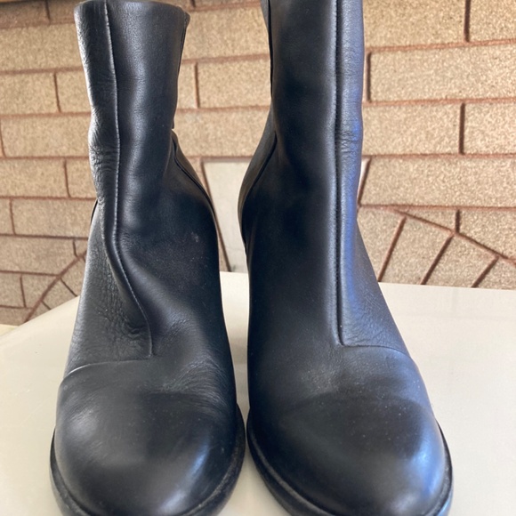 rag & bone Black Leather Heeled Boots Made in Italy Women’s Size 37.5 - Picture 5 of 10